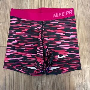 Nike Pro Pink Camo Spandex Shorts